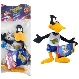 New 1996 SPACE JAM Daffy Duck Plush Toy Warner Bros Looney Tune McDonalds Sealed